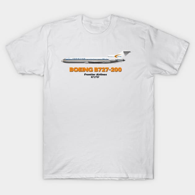 Boeing B727-200 - Frontier Airlines T-Shirt by TheArtofFlying